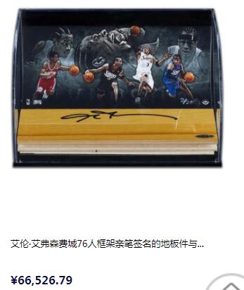 艾弗森的簽名的NBA籃球地板 艾弗森的簽名的NBA籃球地板