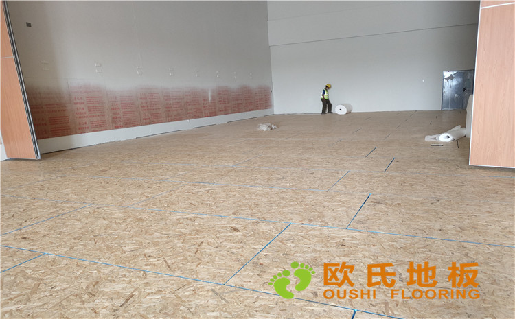 北京環(huán)球影城籃球館運動木地板案例