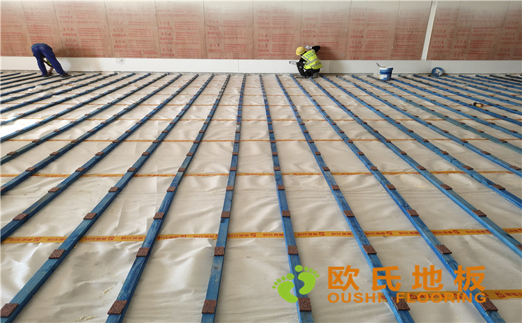 北京環(huán)球影城籃球館運動木地板案例