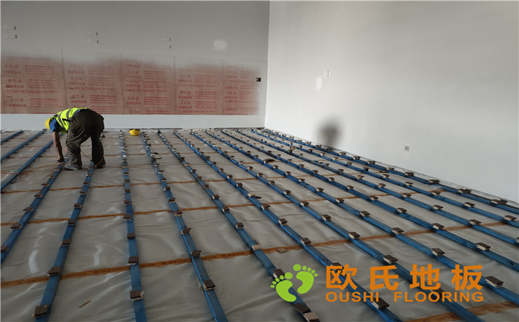 北京環(huán)球影城籃球館運動木地板案例