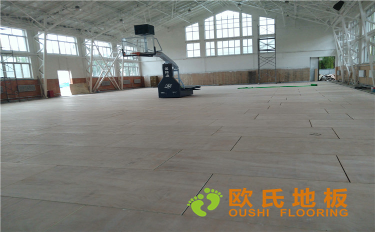 內(nèi)蒙古呼和浩特賽罕區(qū)師范大學(xué)體育學(xué)院訓(xùn)練館運動木地板案例-歐氏運動木地板
